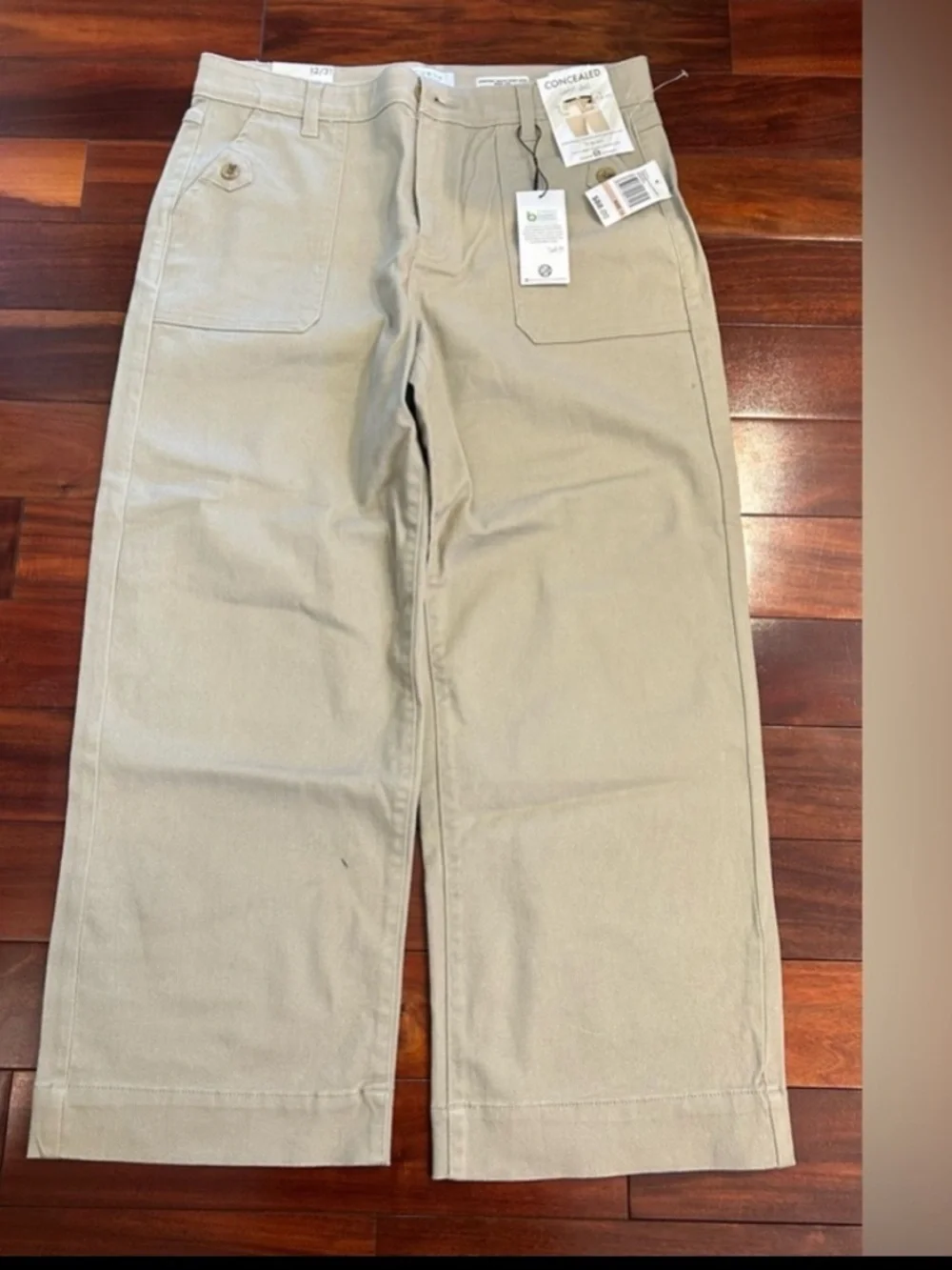 NWT-Curve Appeal Concealed comfort waist wide Leg Pants size 12 - Picture 7 of 7